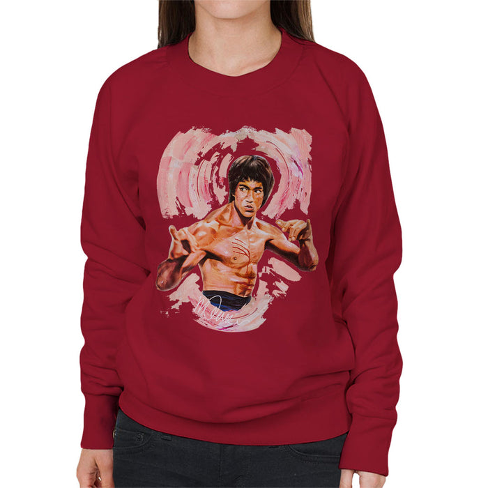 Sidney Maurer Original Portrait Of Bruce Lee Enter The Dragon Women's Sweatshirt