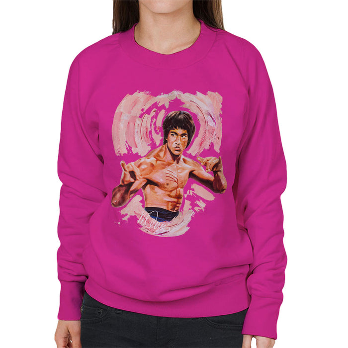 Sidney Maurer Original Portrait Of Bruce Lee Enter The Dragon Women's Sweatshirt