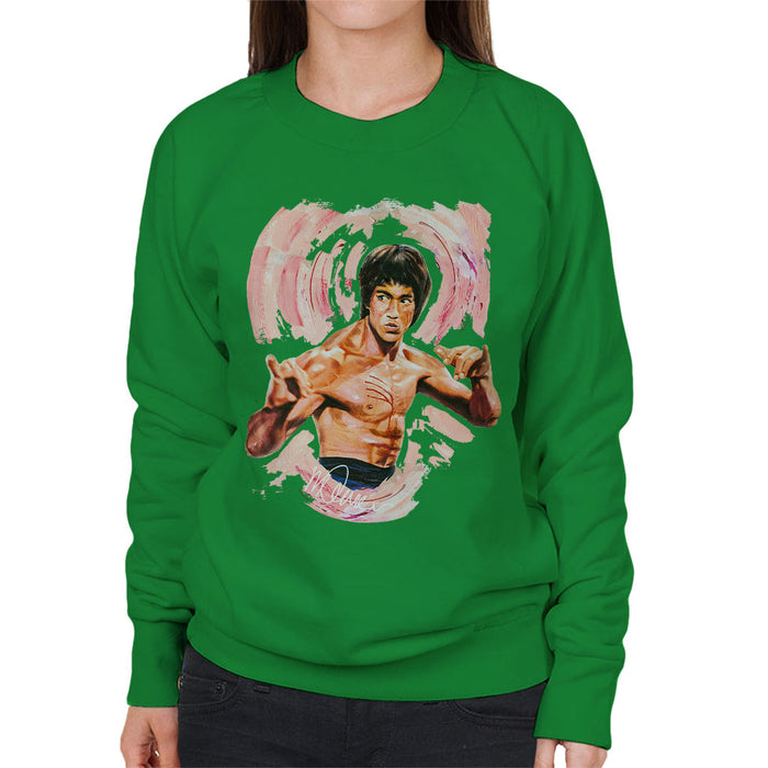 Sidney Maurer Original Portrait Of Bruce Lee Enter The Dragon Women's Sweatshirt
