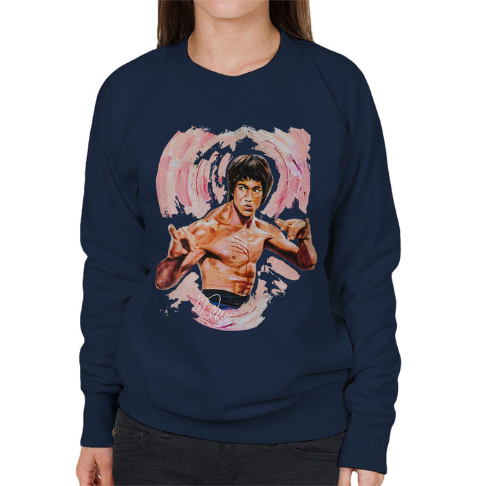 Sidney Maurer Original Portrait Of Bruce Lee Enter The Dragon Women's Sweatshirt