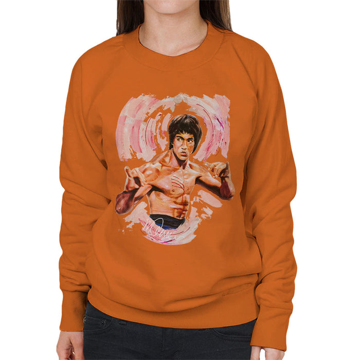 Sidney Maurer Original Portrait Of Bruce Lee Enter The Dragon Women's Sweatshirt