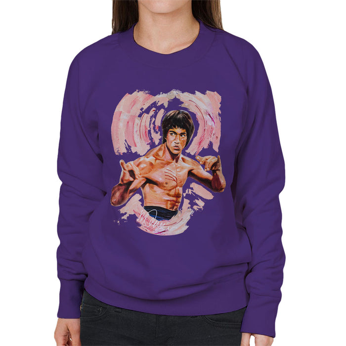 Sidney Maurer Original Portrait Of Bruce Lee Enter The Dragon Women's Sweatshirt