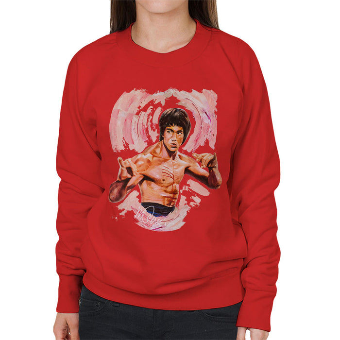 Sidney Maurer Original Portrait Of Bruce Lee Enter The Dragon Women's Sweatshirt