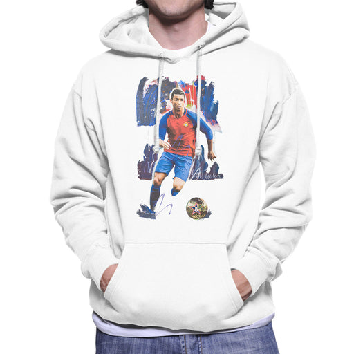 Sidney Maurer Original Portrait Of Cristiano Ronaldo Men's Hooded Sweatshirt