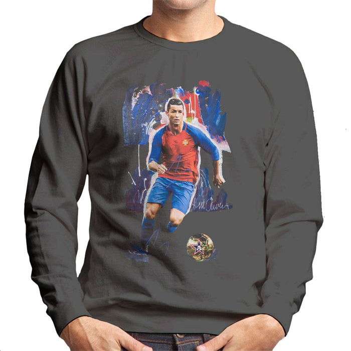 Sidney Maurer Original Portrait Of Cristiano Ronaldo Men's Sweatshirt