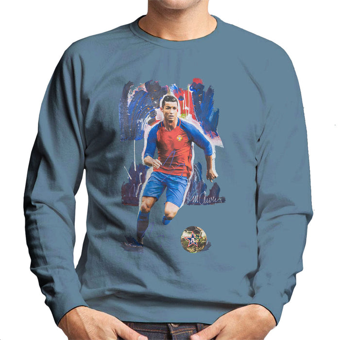 Sidney Maurer Original Portrait Of Cristiano Ronaldo Men's Sweatshirt