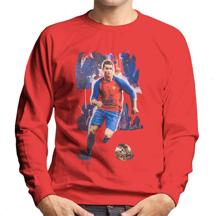 Sidney Maurer Original Portrait Of Cristiano Ronaldo Men's Sweatshirt