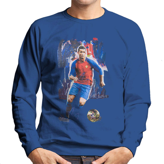 Sidney Maurer Original Portrait Of Cristiano Ronaldo Men's Sweatshirt