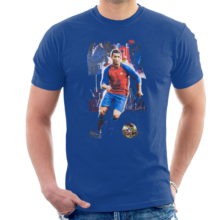 Sidney Maurer Original Portrait Of Cristiano Ronaldo Men's T-Shirt