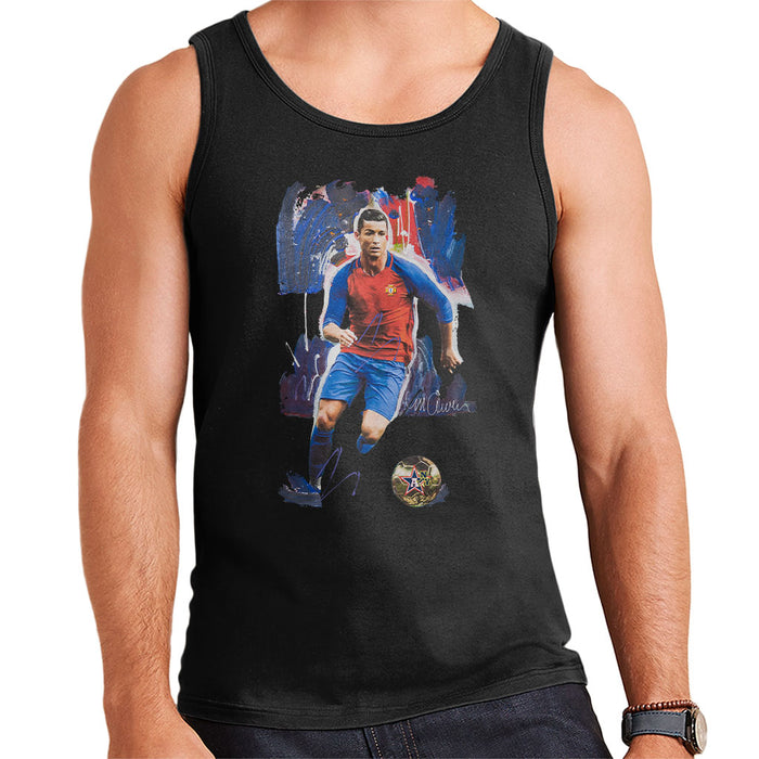 Sidney Maurer Original Portrait Of Cristiano Ronaldo Men's Vest