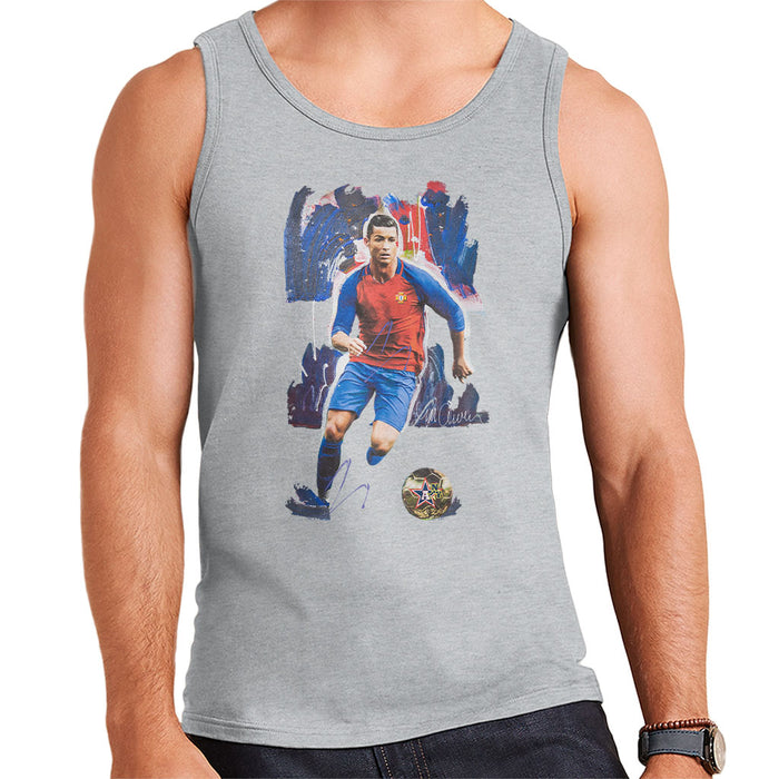 Sidney Maurer Original Portrait Of Cristiano Ronaldo Men's Vest