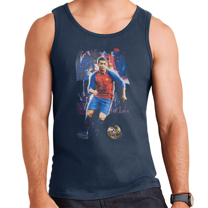 Sidney Maurer Original Portrait Of Cristiano Ronaldo Men's Vest