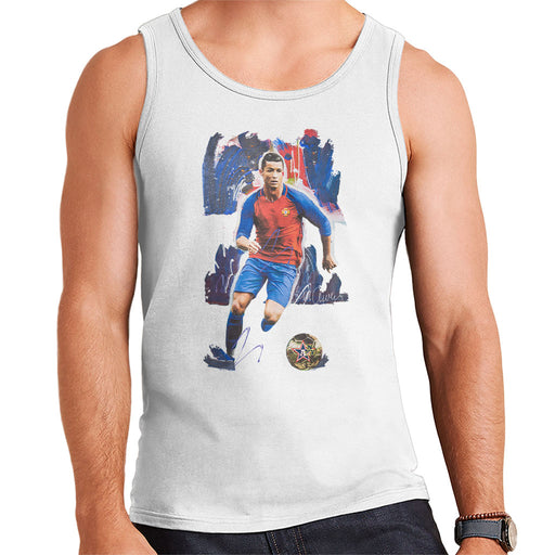 Sidney Maurer Original Portrait Of Cristiano Ronaldo Men's Vest