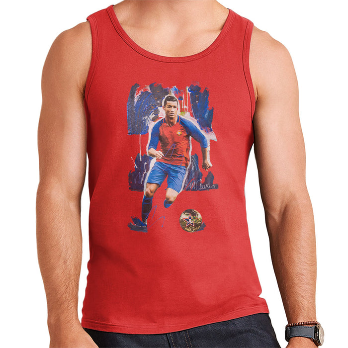 Sidney Maurer Original Portrait Of Cristiano Ronaldo Men's Vest