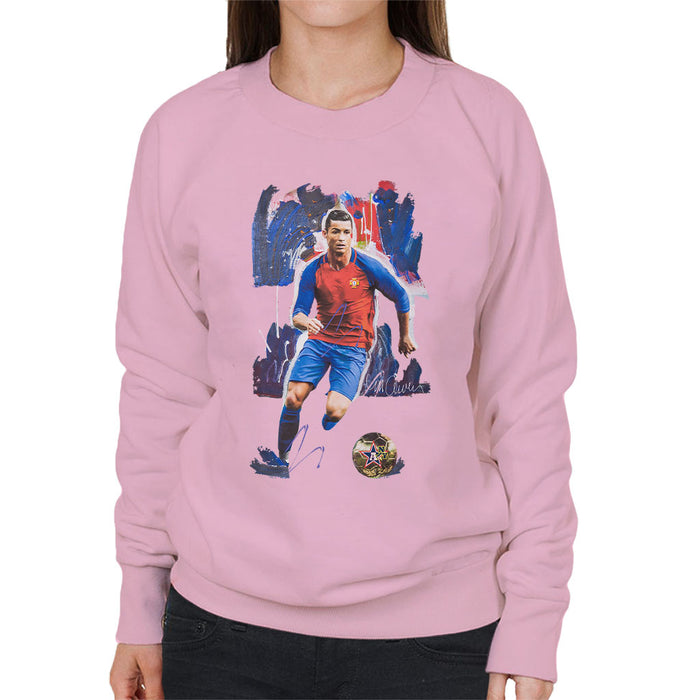 Sidney Maurer Original Portrait Of Cristiano Ronaldo Women's Sweatshirt