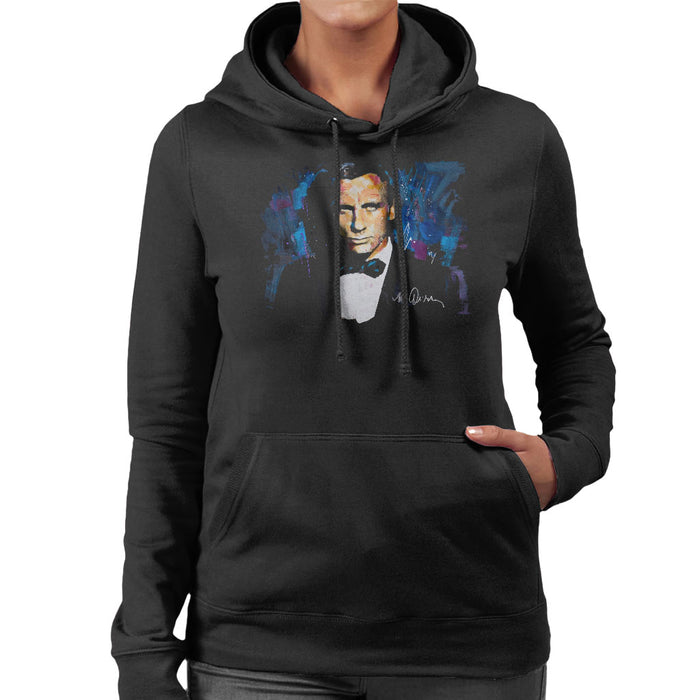 Sidney Maurer Original Portrait Of Daniel Craig James Bond Women's Hooded Sweatshirt