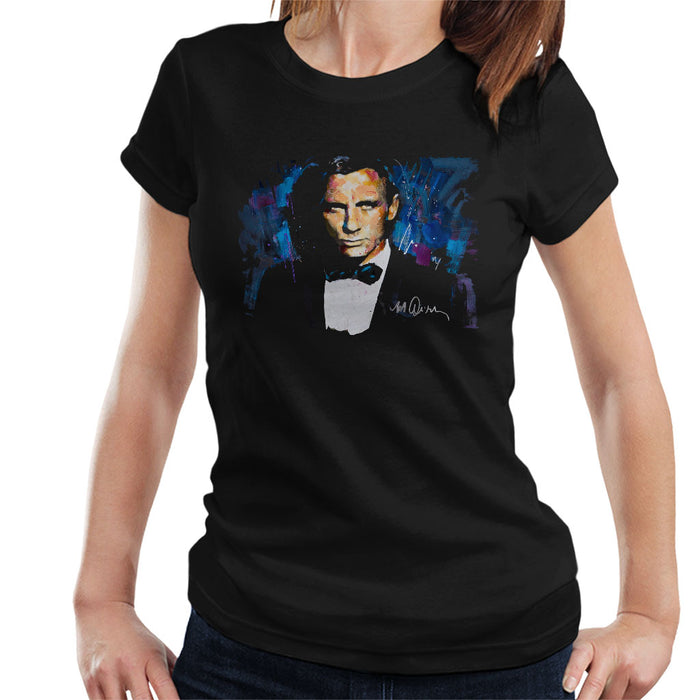Sidney Maurer Original Portrait Of Daniel Craig James Bond Women's T-Shirt