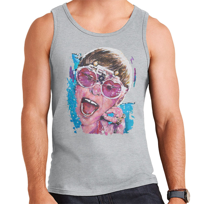 Sidney Maurer Original Portrait Of Elton John Pink Glasses Men's Vest