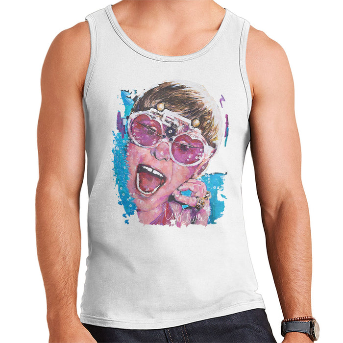 Sidney Maurer Original Portrait Of Elton John Pink Glasses Men's Vest