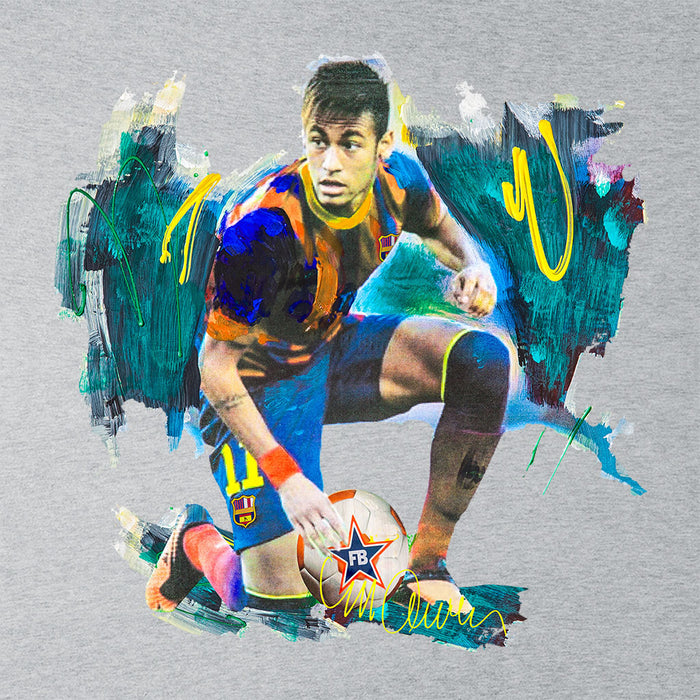 Sidney Maurer Original Portrait Of Neymar Barcelona FC Men's Sweatshirt