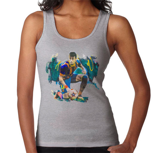 Sidney Maurer Original Portrait Of Neymar Barcelona FC Women's Vest