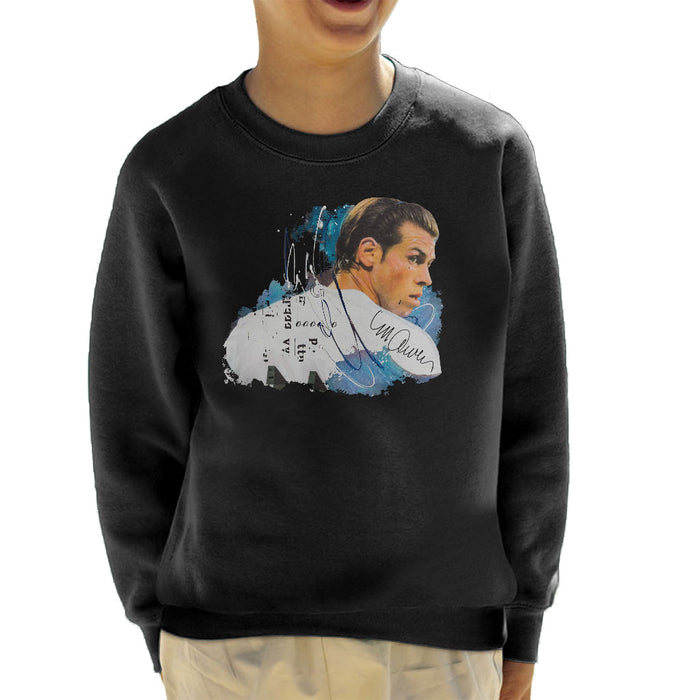 Sidney Maurer Original Portrait Of Gareth Bale Kid's Sweatshirt