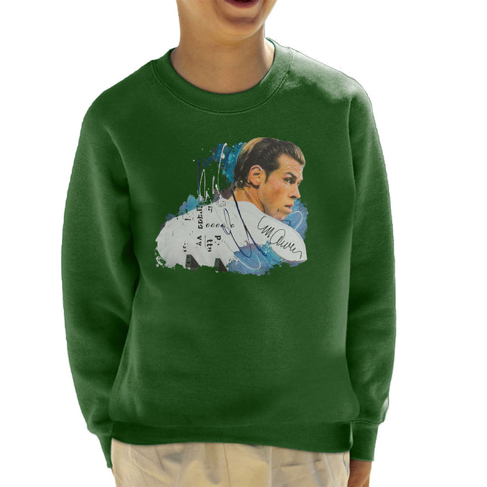 Sidney Maurer Original Portrait Of Gareth Bale Kid's Sweatshirt