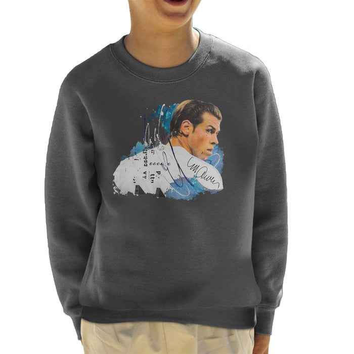 Sidney Maurer Original Portrait Of Gareth Bale Kid's Sweatshirt