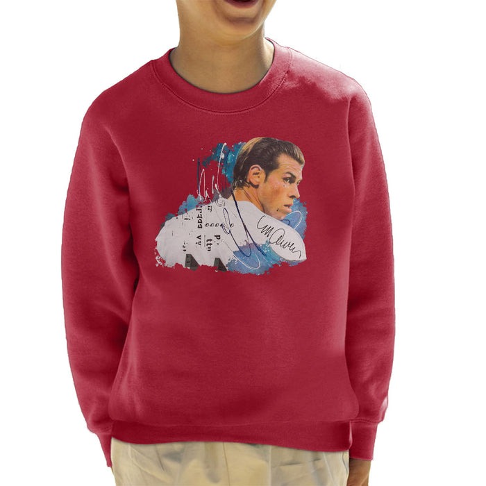 Sidney Maurer Original Portrait Of Gareth Bale Kid's Sweatshirt