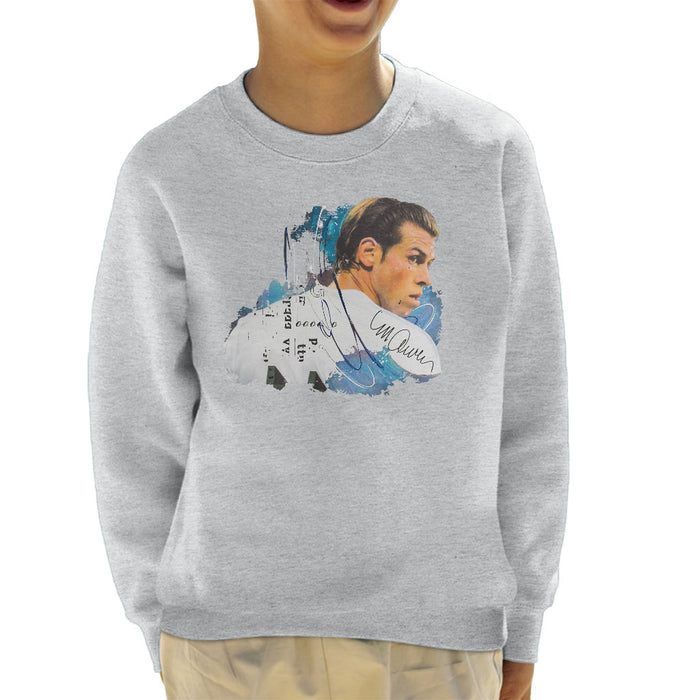 Sidney Maurer Original Portrait Of Gareth Bale Kid's Sweatshirt