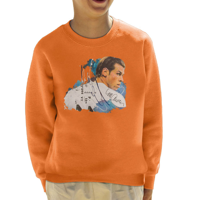 Sidney Maurer Original Portrait Of Gareth Bale Kid's Sweatshirt