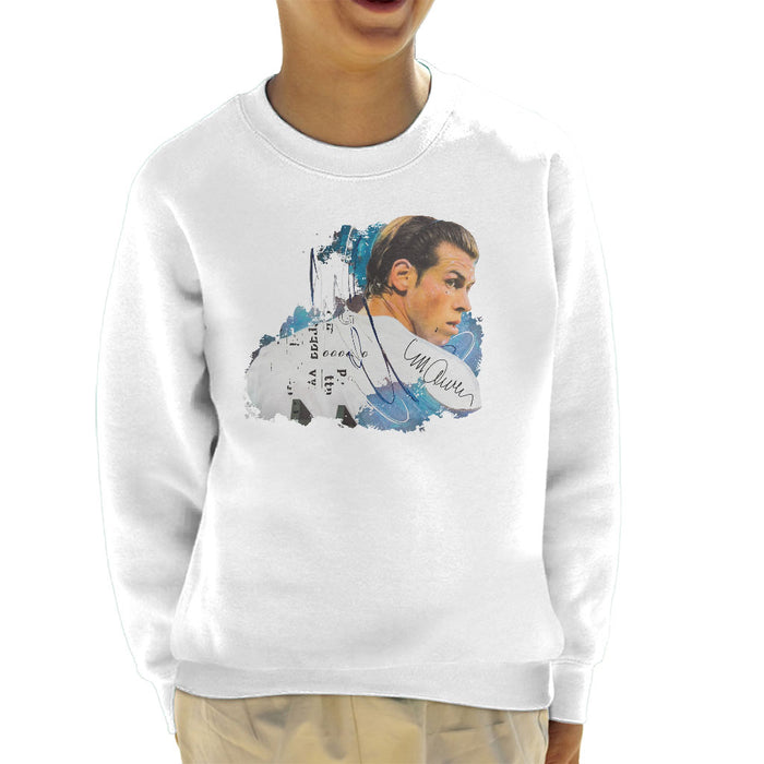 Sidney Maurer Original Portrait Of Gareth Bale Kid's Sweatshirt