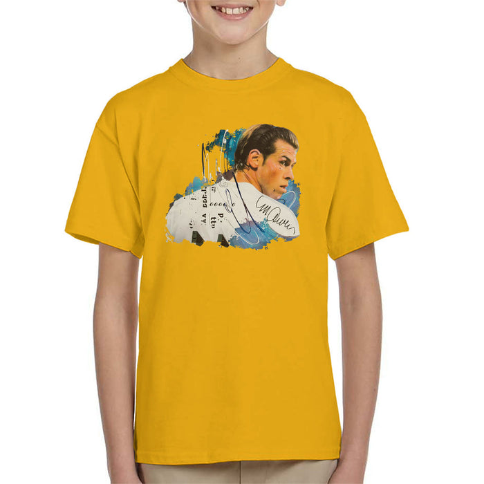 Sidney Maurer Original Portrait Of Gareth Bale Kid's T-Shirt