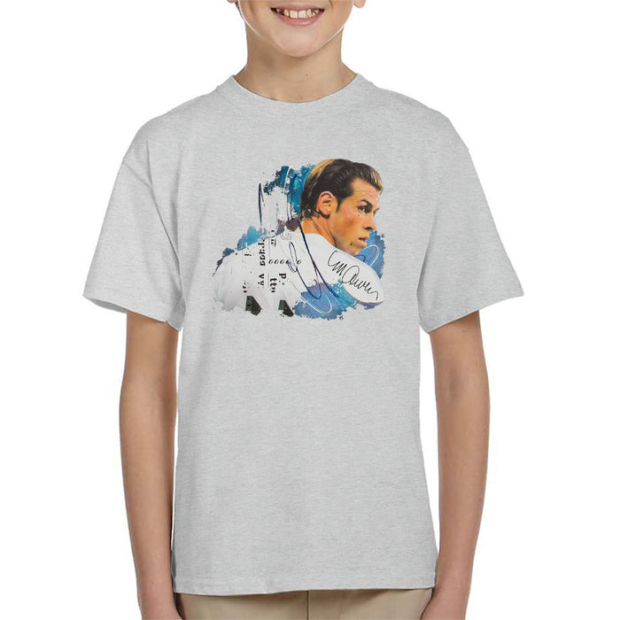 Sidney Maurer Original Portrait Of Gareth Bale Kid's T-Shirt