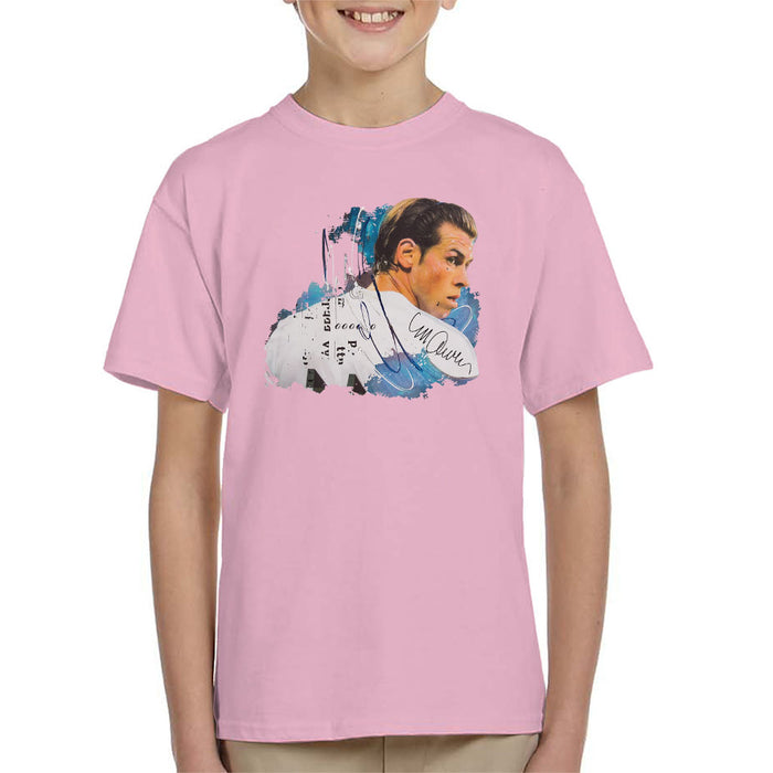 Sidney Maurer Original Portrait Of Gareth Bale Kid's T-Shirt
