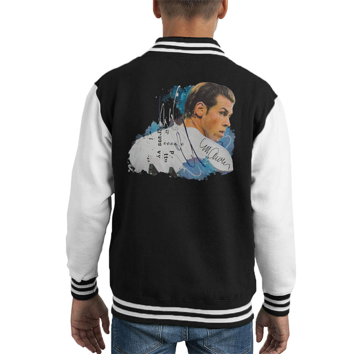 Sidney Maurer Original Portrait Of Gareth Bale Kid's Varsity Jacket