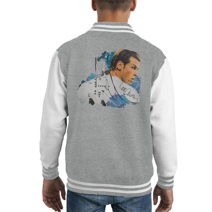 Sidney Maurer Original Portrait Of Gareth Bale Kid's Varsity Jacket