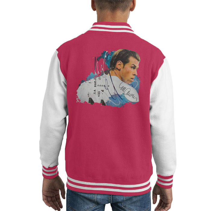 Sidney Maurer Original Portrait Of Gareth Bale Kid's Varsity Jacket