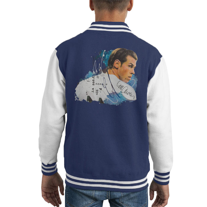 Sidney Maurer Original Portrait Of Gareth Bale Kid's Varsity Jacket