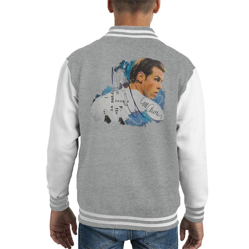 Sidney Maurer Original Portrait Of Gareth Bale Kid's Varsity Jacket