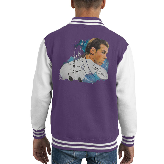 Sidney Maurer Original Portrait Of Gareth Bale Kid's Varsity Jacket