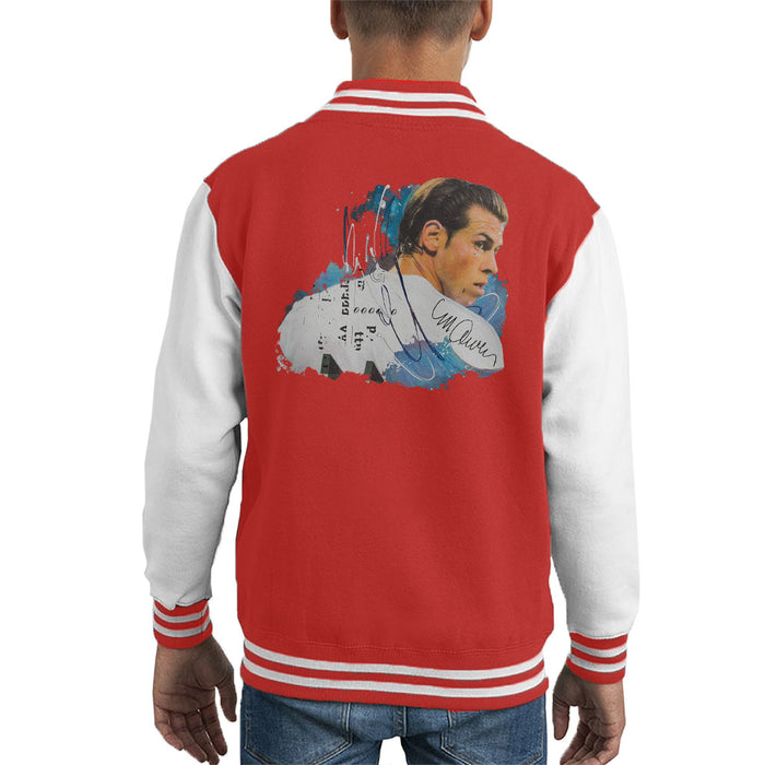 Sidney Maurer Original Portrait Of Gareth Bale Kid's Varsity Jacket