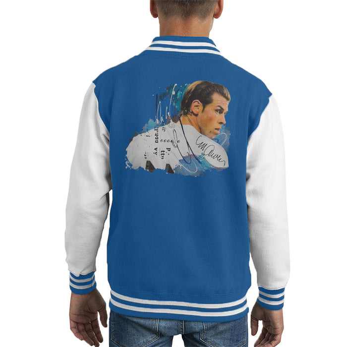Sidney Maurer Original Portrait Of Gareth Bale Kid's Varsity Jacket