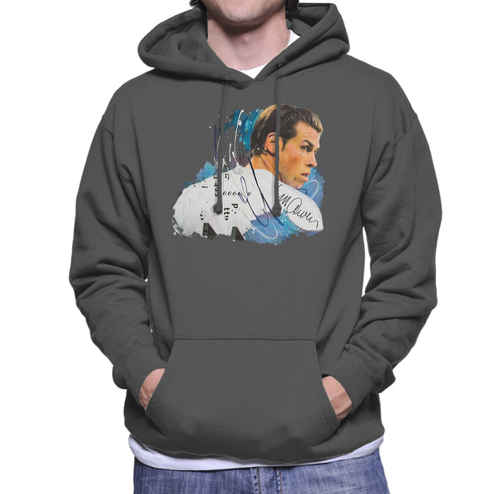 Sidney Maurer Original Portrait Of Gareth Bale Men's Hooded Sweatshirt