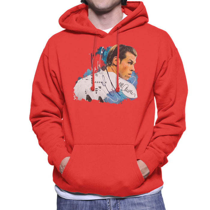 Sidney Maurer Original Portrait Of Gareth Bale Men's Hooded Sweatshirt