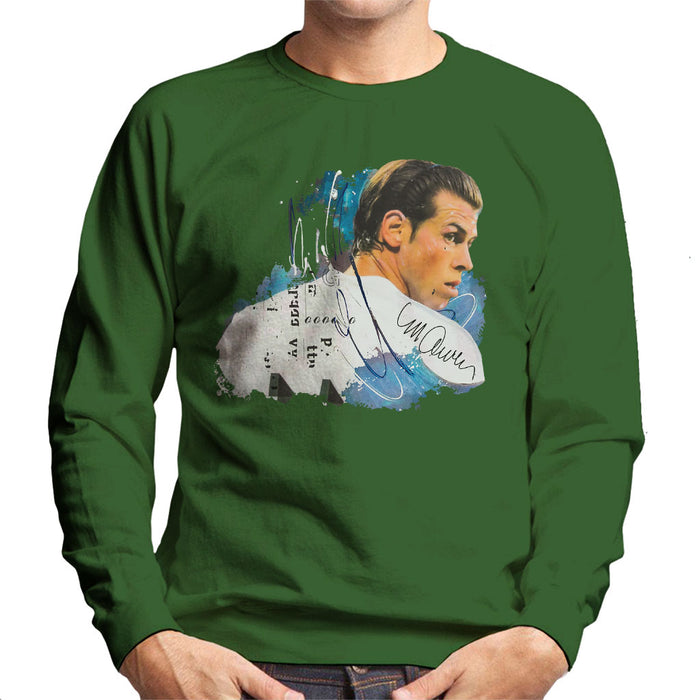 Sidney Maurer Original Portrait Of Gareth Bale Men's Sweatshirt