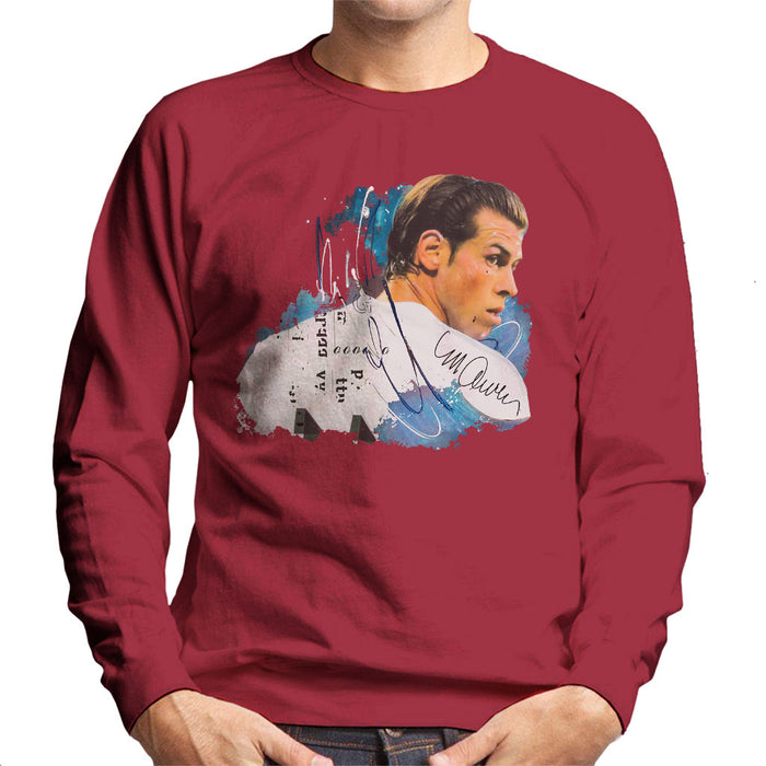 Sidney Maurer Original Portrait Of Gareth Bale Men's Sweatshirt