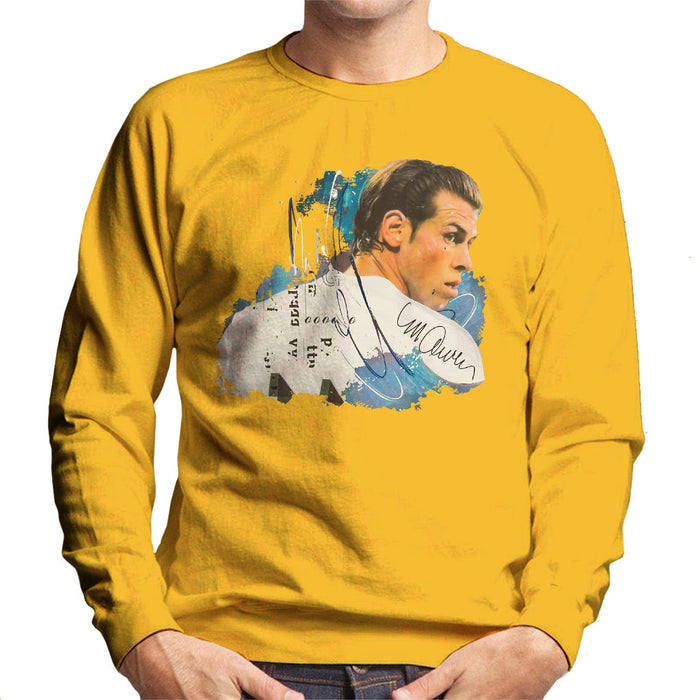Sidney Maurer Original Portrait Of Gareth Bale Men's Sweatshirt