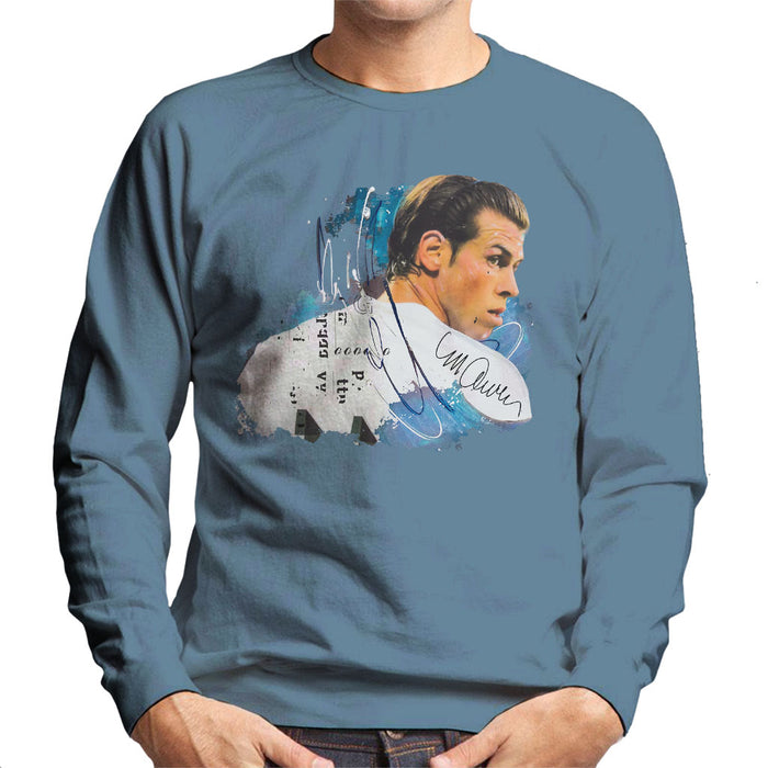 Sidney Maurer Original Portrait Of Gareth Bale Men's Sweatshirt