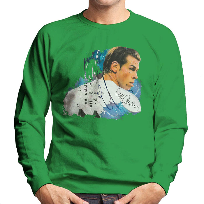 Sidney Maurer Original Portrait Of Gareth Bale Men's Sweatshirt